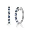 Stellato Sapphire 0.71ct And Diamond 9K White Gold Earrings