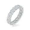 Elisa Diamond Eternity Ring Asscher Cut 4ct VVs Platinum Size J-N