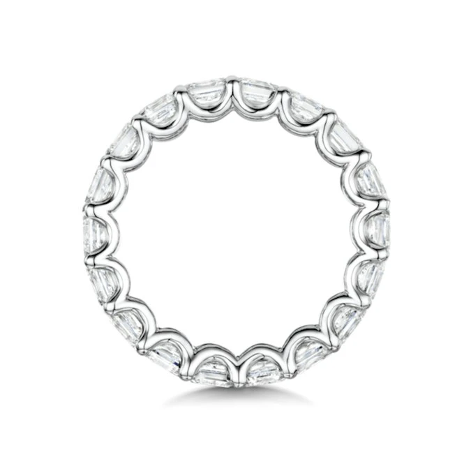 Elisa Diamond Eternity Ring Asscher Cut 6.51ct VVs Platinum Size J-N 3 Elisa Diamond Eternity Ring Asscher Cut 6.51ct VVs Platinum Size J-N - Image 3
