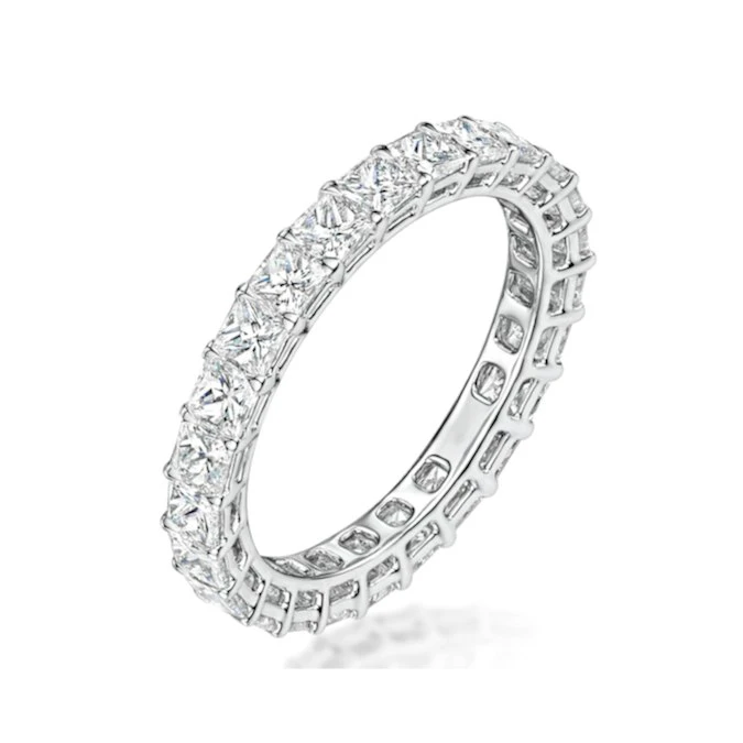Gabrielle Diamond Eternity Ring Princess Cut 4.48ct VVs Platinum O-W 1 Gabrielle Diamond Eternity Ring Princess Cut 4.48ct VVs Platinum O-W