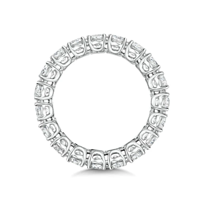 Stella Diamond Eternity Ring Round Cut 2.7ct VVs Platinum Size J-N 3 Stella Diamond Eternity Ring Round Cut 2.7ct VVs Platinum Size J-N - Image 3