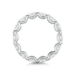 Isla Diamond Eternity Ring Oval Cut 3.9ct VVs Platinum Size J-N -The Diamond Store FE64 FE66s 1