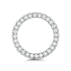 Sienna Diamond Eternity Ring Oval Cut 3.36ct VVs Platinum Size H-I -The Diamond Store FE67 FE69s 9