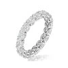 Serena Diamond Eternity Ring Oval Cut 4.42ct VVs Platinum Size O-W