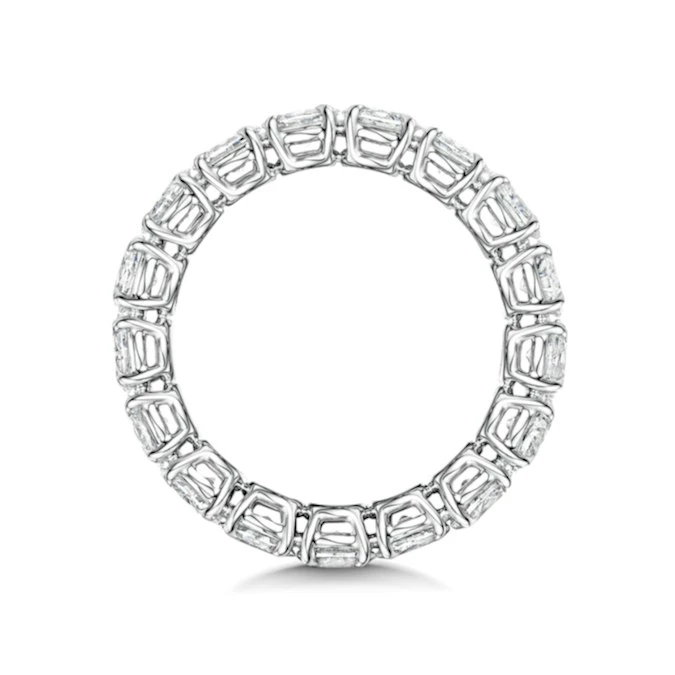 Serena Diamond Eternity Ring Oval Cut 3.23ct VVs Platinum Size O-W 3 Serena Diamond Eternity Ring Oval Cut 3.23ct VVs Platinum Size O-W - Image 3