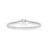 Diamond Tennis Bracelet Rubover Style 0.50ct 9K White Gold