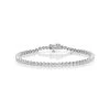 1ct Lab Diamond Tennis Bracelet Rub Over Style In 9K White Gold