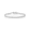 Diamond Tennis Bracelet Rubover Style 3.00ct 9K White Gold
