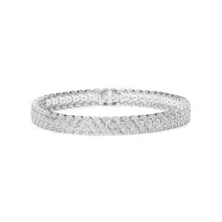 Evening Bracelet 1.00CT Lab Diamond In 925 Silver