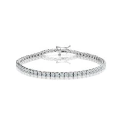 3ct Diamond Tennis Bracelet Claw Set In 9K White Gold