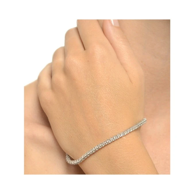 3ct Diamond Tennis Bracelet Claw Set In 9K White Gold 2 3ct Diamond Tennis Bracelet Claw Set In 9K White Gold - Image 2