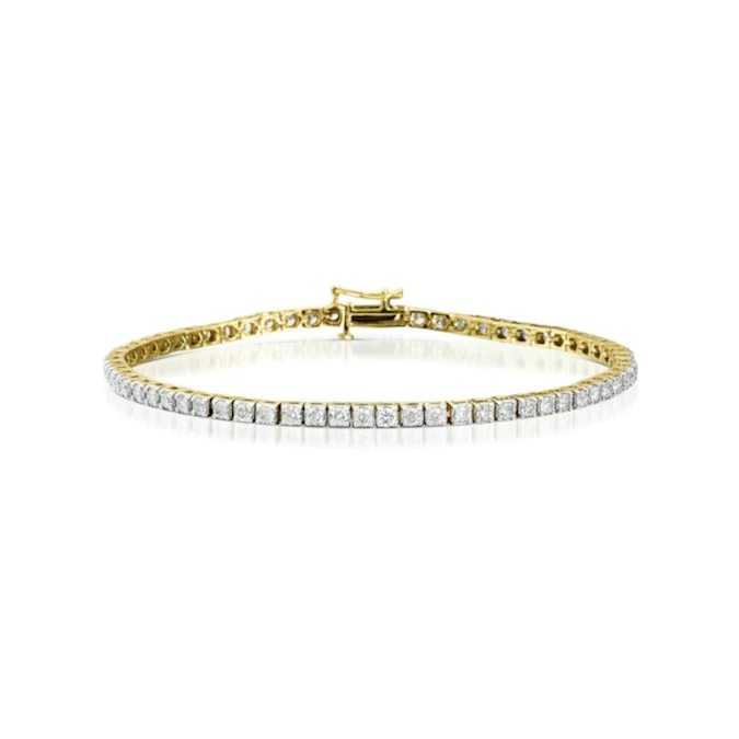 4ct Lab Diamond Tennis Bracelet Claw Set In 9K Yellow Gold 1 4ct Lab Diamond Tennis Bracelet Claw Set In 9K Yellow Gold