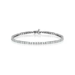 4ct Lab Diamond Tennis Bracelet Claw Set In 9K White Gold