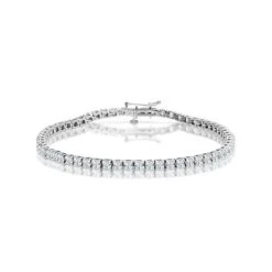 5ct Diamond Tennis Bracelet Claw Set In 9K White Gold