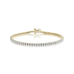 2ct Diamond Tennis Bracelet Claw Set In 9K Yellow Gold