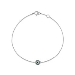 Black Diamond And Diamond Stellato Bracelet In 9K White Gold