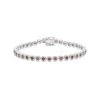 1.36ct Ruby And 1ct Diamond Stellato Bracelet In 9K White Gold