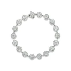 Halo Bracelet With 5CT Of Diamonds In 18K White Gold - J3353