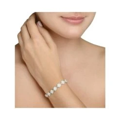 Halo Bracelet With 5CT Of Diamonds In 18K White Gold - J3353 -The Diamond Store H1131h