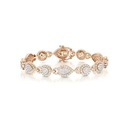 Diamond Bracelet Pyrus Halo 5CT In 18K Rose Gold - J3358