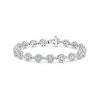 Diamond Halo Bracelet 3.75ct In 18K White Gold - Asteria Collection