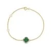 Emerald 1.01ct And Diamond 18K Yellow Gold Alegria Bracelet