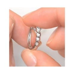 Hoop Earrings 0.07ct Diamond 9K White Gold -The Diamond Store H3431 v1