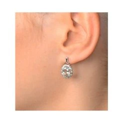 Aquamarine 3.69CT And Diamond 9K White Gold Earrings -The Diamond Store H4412 v2