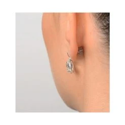 Aquamarine 3.69CT And Diamond 9K White Gold Earrings -The Diamond Store H4412 v3