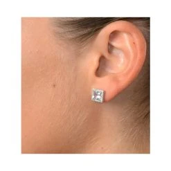 Aquamarine 1.90CT And Diamond 9K White Gold Earrings -The Diamond Store H4461 v1