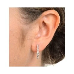 0.08ct Diamond And 9K White Gold Earrings - H4558 -The Diamond Store H4558 v1