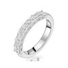 Simone Diamond Eternity Ring Asscher Cut 1.33ct VVs Platinum Size H-I