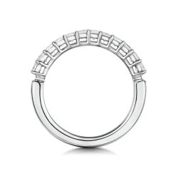 Clara Diamond Eternity Ring Princess Cut 1ct VVs Platinum Size J-N 7 Clara Diamond Eternity Ring Princess Cut 1ct VVs Platinum Size J-N -The Diamond Store HE24s 2