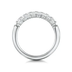 Norah Diamond Eternity Ring Emerald Cut 1.5ct VVs Platinum Size J-N -The Diamond Store HE25s 2