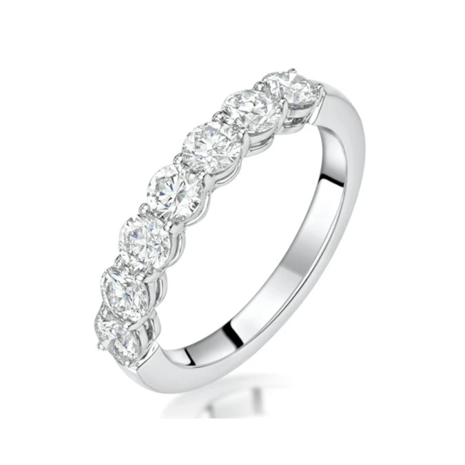Lenora Diamond Eternity Ring Round Cut 2.2ct VVs Platinum Size O-W 1 Lenora Diamond Eternity Ring Round Cut 2.2ct VVs Platinum Size O-W