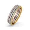 Eternity Ring Diamond Erin 1.50ct H/Si In Three Tone 18K Gold