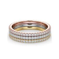 Eternity Ring Diamond Erin 1.50ct H/Si In Three Tone 18K Gold -The Diamond Store HG29 150YWR2