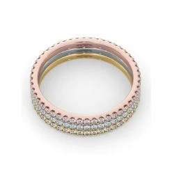 Eternity Ring Diamond Erin 1.50ct H/Si In Three Tone 18K Gold -The Diamond Store HG29 150YWR3