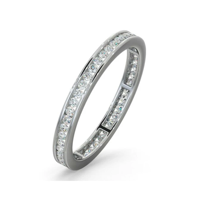 Diamond Eternity Ring Rae Channel Set 0.50ct G/Vs In 18K White Gold 1 Diamond Eternity Ring Rae Channel Set 0.50ct G/Vs In 18K White Gold