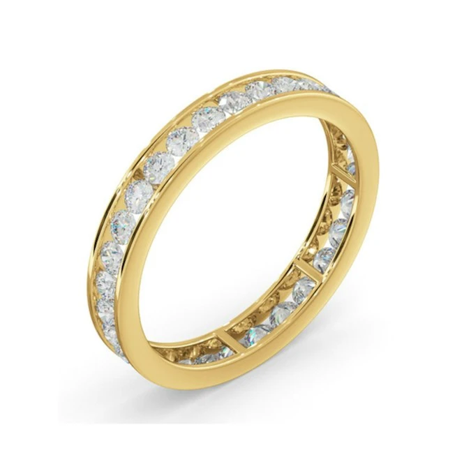 Diamond Eternity Ring Rae Channel Set 1.00ct H/Si In 18K Gold 2 Diamond Eternity Ring Rae Channel Set 1.00ct H/Si In 18K Gold - Image 2
