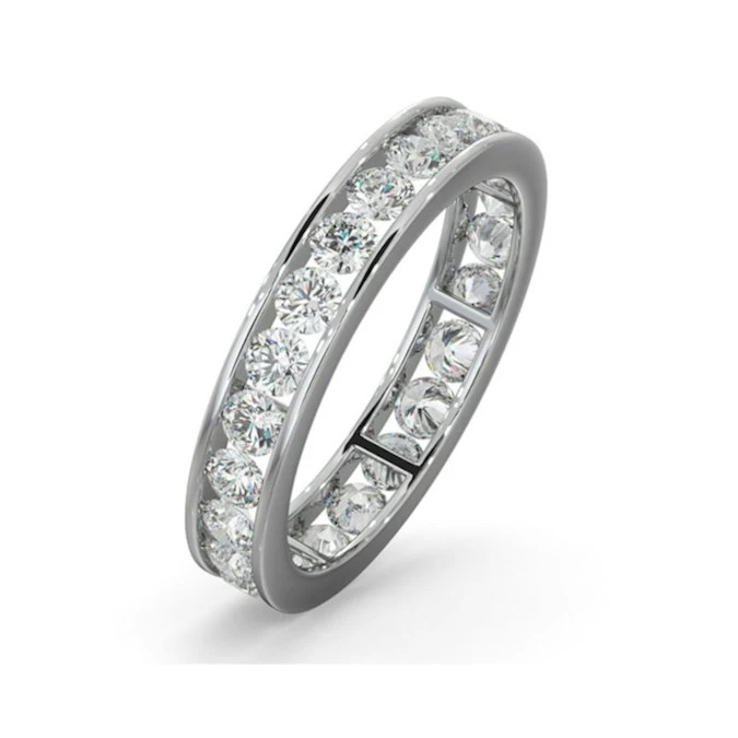 Diamond Eternity Ring Rae Channel Set 1.50ct H/Si In Platinum 1 Diamond Eternity Ring Rae Channel Set 1.50ct H/Si In Platinum