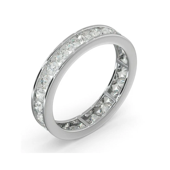 Diamond Eternity Ring Rae Channel Set 1.50ct H/Si In Platinum 2 Diamond Eternity Ring Rae Channel Set 1.50ct H/Si In Platinum - Image 2