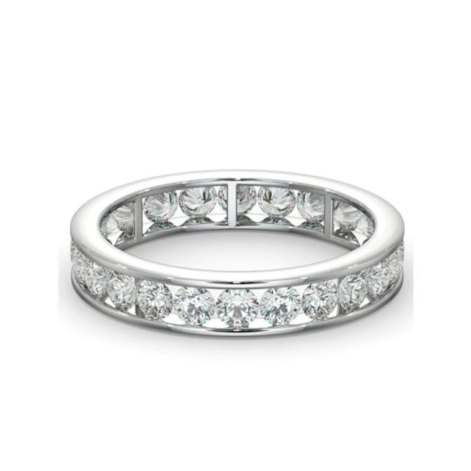 Diamond Eternity Ring Rae Channel Set 1.50ct H/Si In Platinum 3 Diamond Eternity Ring Rae Channel Set 1.50ct H/Si In Platinum - Image 3