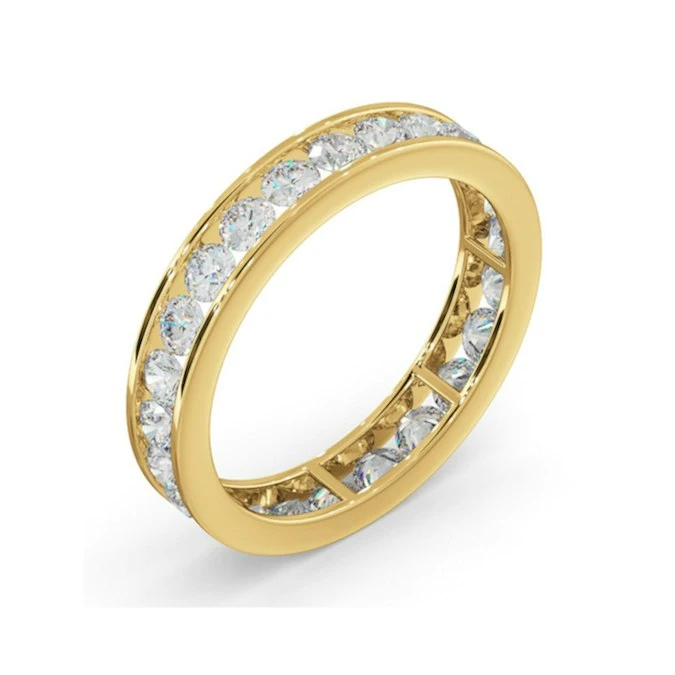 Diamond Eternity Ring Rae Channel Set 1.50ct H/Si In 18K Gold 2 Diamond Eternity Ring Rae Channel Set 1.50ct H/Si In 18K Gold - Image 2