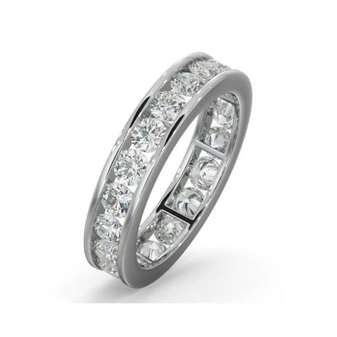 Diamond Eternity Ring Rae Channel Set 2.00ct H/Si In Platinum 1 Diamond Eternity Ring Rae Channel Set 2.00ct H/Si In Platinum