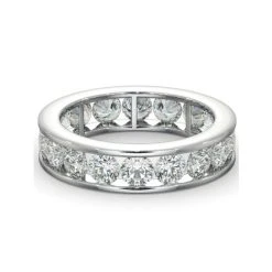 Diamond Eternity Ring Rae Channel Set 3.00ct H/Si In 18K White Gold 8 Diamond Eternity Ring Rae Channel Set 3.00ct H/Si In 18K White Gold -The Diamond Store HG33 300W2 2