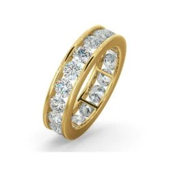 Mens 3ct G/Vs Diamond 18K Gold Full Band Ring