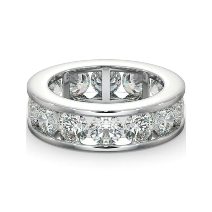 Diamond Eternity Ring Rae Channel Set 5.00ct H/Si In 18K White Gold 3 Diamond Eternity Ring Rae Channel Set 5.00ct H/Si In 18K White Gold - Image 3