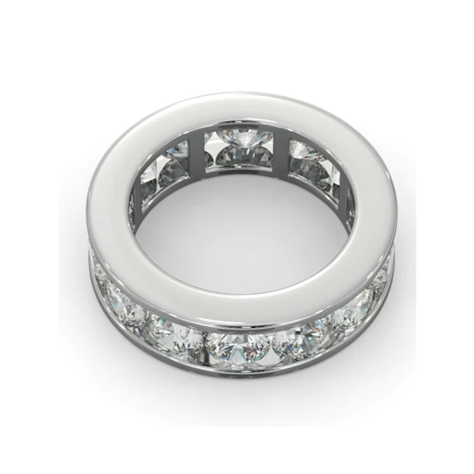 Diamond Eternity Ring Rae Channel Set 5.00ct H/Si In 18K White Gold 4 Diamond Eternity Ring Rae Channel Set 5.00ct H/Si In 18K White Gold - Image 4