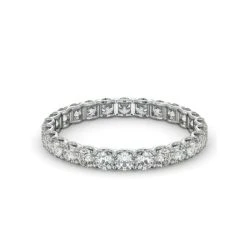 Chloe Lab Diamond Eternity Ring Platinum Claw Set 1.00ct G/Vs -The Diamond Store HG34 100W2 4